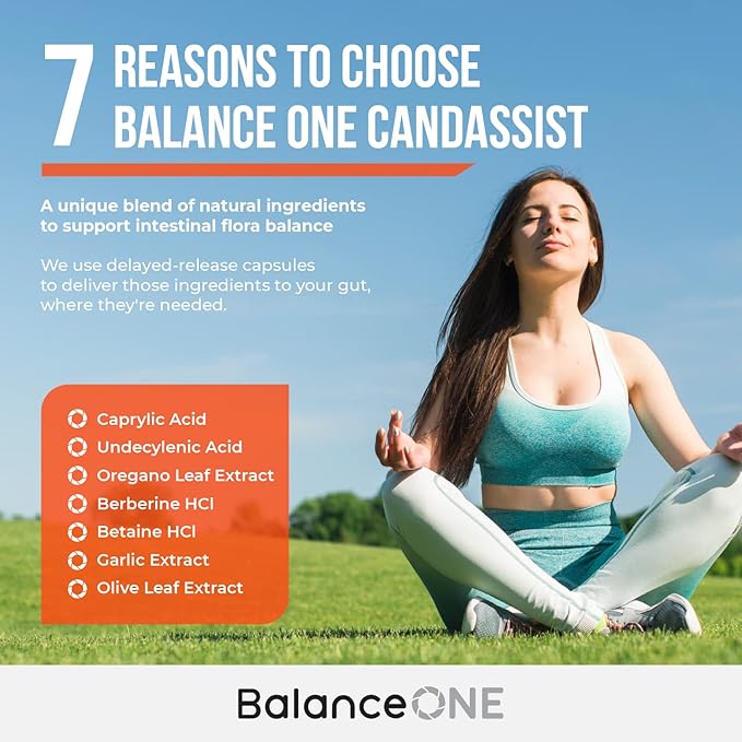 Balance ONE 3 Month Kit | Probiotic, CandAssist, Liver One | 15 Billion CFU Probiotic | Natural Cleanse with Caprylic Acid | Liver Support with Milk Thistle