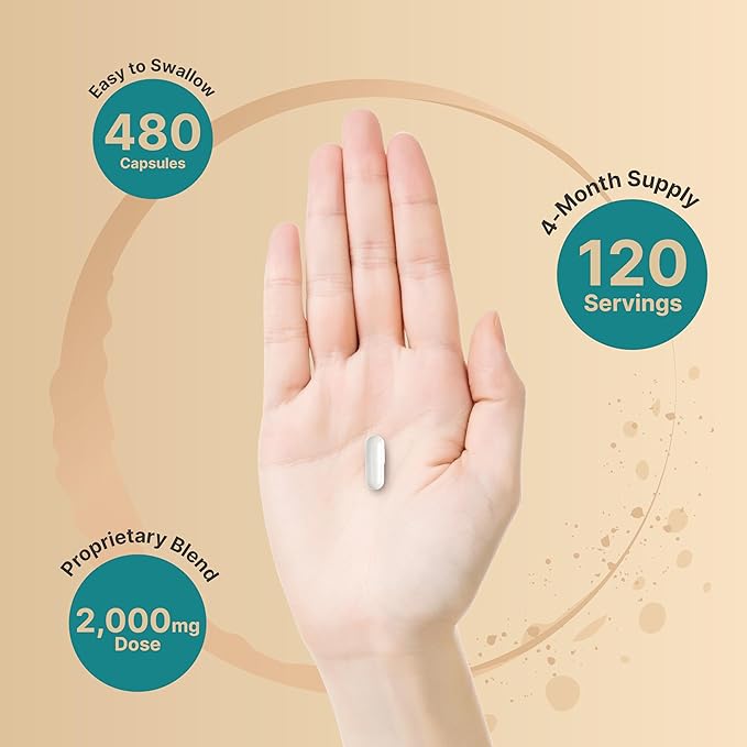 NatureBell 2 Pack Hyaluronic Acid Supplements 2,000 mg | 480 Total Capsules, with MSM & Hydrolyzed Bovine Collagen – 3 in 1 Support for Skin Hydration, Joint Lubrication, Hair, and Eye Health