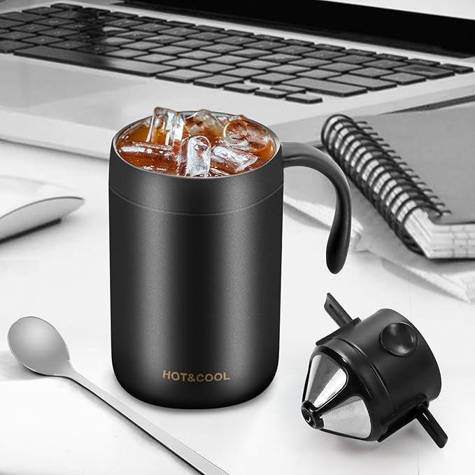 16oz Camping Coffee Maker Pour Over Coffee Maker Set，Camp Pour Over Set，Portable Coffee Kit for Travel, Camping, Offices, Backpacking