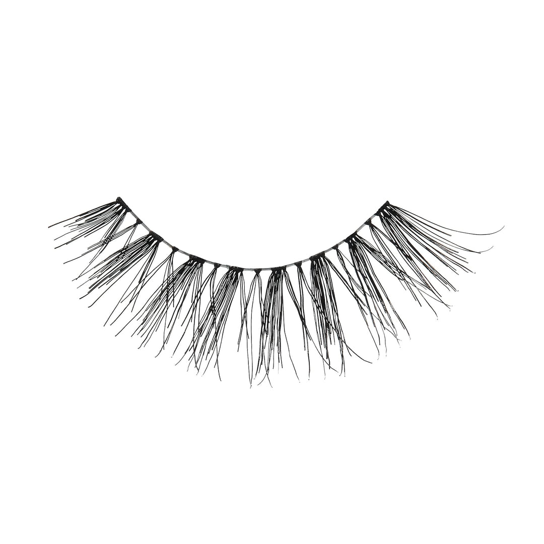 KISS Ever EZ Lashes Double Pack #11 with Easy Angle Lash Applicator, Easy-To-Apply Lightweight False Eyelashes, 100% Cruelty-Free Natural Human Hair, Reusable and contact lens friendly, 2 Pairs Black