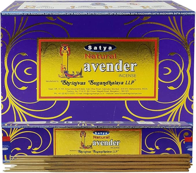Natural Lavender Incense Sticks and Incense Stick Holder Bundle Insence Insense Satya Incense