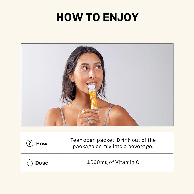 Aurora Nutrascience Mega-Pack Liposomal Vitamin C, Immune Support, 3,000 mg Per Serving, Vegan, Gluten Free, Non-GMO, 10 Single Serve Packets, Orange