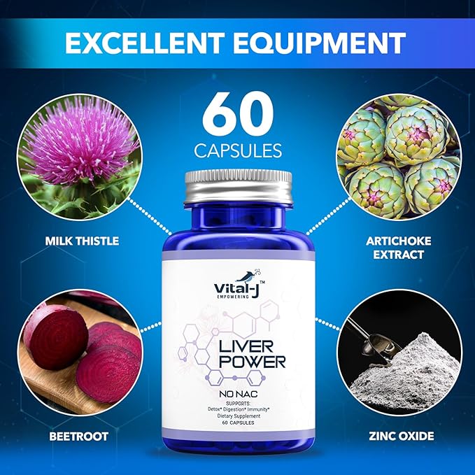 21-in-1 Liver Support Supplement, Liver Cleanse Detox & Repair - W/Milk Thistle, Zinc, Beetroot & Artichoke, Choline & Dandelion Root for Digestion & Immunity - 60 Capsules