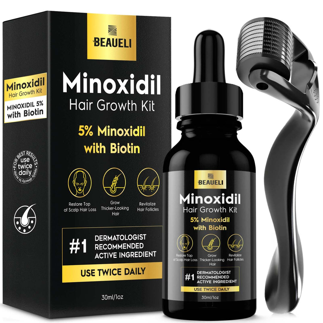 beaueli Minoxidil for Men Beard Growth Kit, Minoxidil for Women Hair Growth Kit, Hair Loss Treatments for Women Hair Regrowth Treatment, Minoxidil 5%