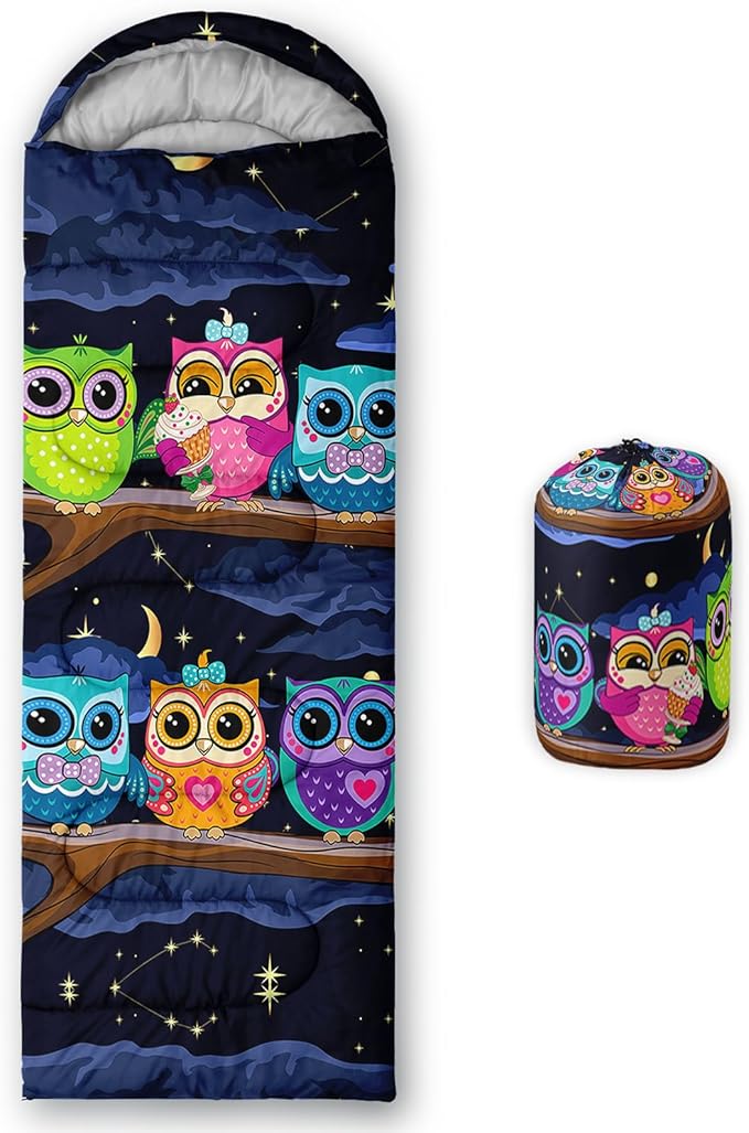 AILONEN Boys Sports Camping Sleeping Bags,Lightweight & Waterproof,3 Season Warm & Cool Weather,Black Player Basketball Sleeping Bags for Kids Adults,Travelling,Outdoors