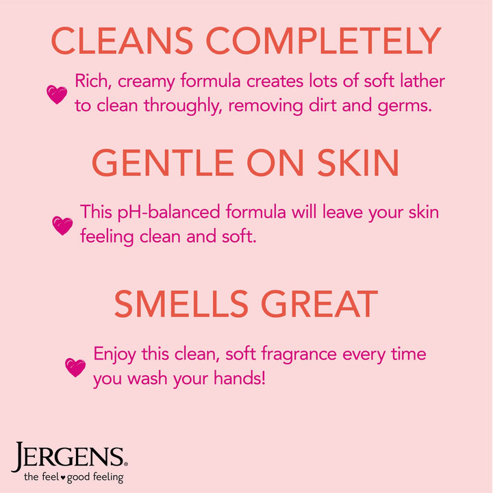 Jergens Extra Moisturizing Hand Soap, Liquid Soap Refill with Jergens Cherry Almond Scent, Hand Wash For Dry Hands, 8.3oz, Pack of 3