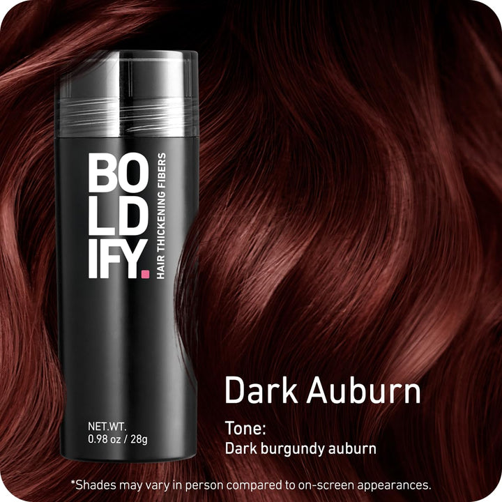 BOLDIFY Hair Fibers | 56g | Thinning Hair Solution | 14 Shades for Men & Women | Auburn