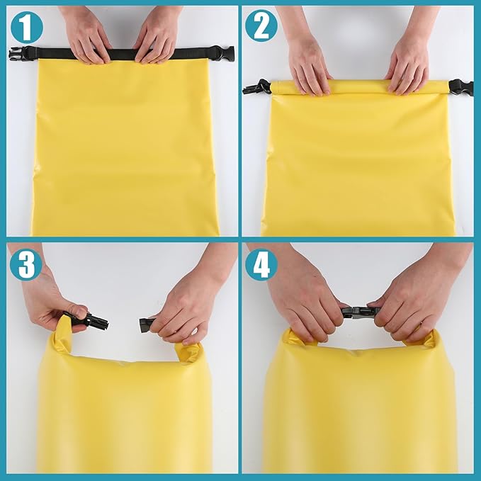 4 Pcs Sand Anchor 20 L 2 in 1 PWC Waterproof Dry Bag with Adjustable Buoy Kayak Anchor for Hiking, Camping, Water Sports, Small Boats, Power Watercrafts, Canoes, Seadoo and Swim Mat