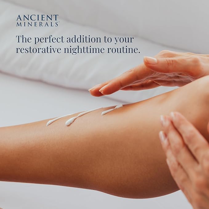 Ancient Minerals Magnesium Lotion Goodnight night cream contains melatonin with magnesium chloride and OptiMSM a topical nighttime moisturizing lotion(2.5oz)