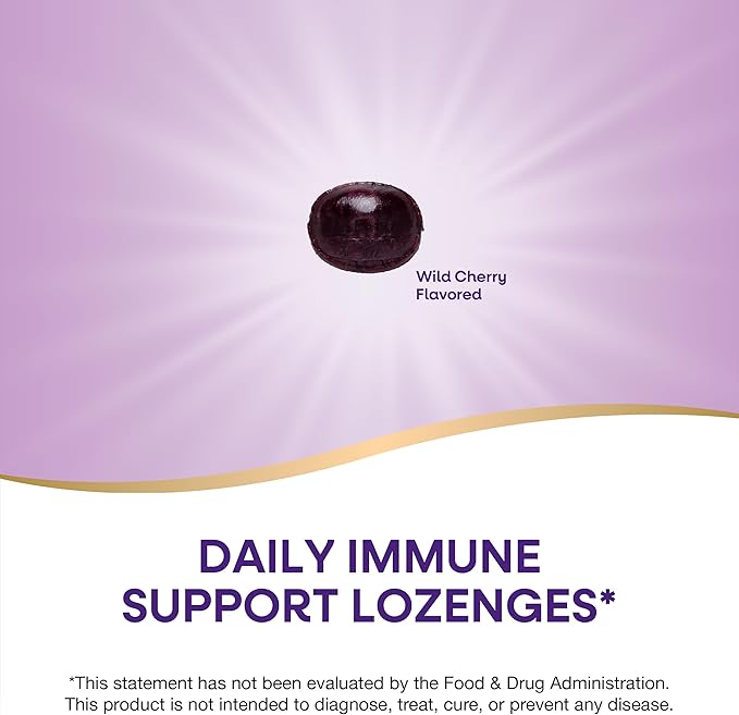 Nature’s Way Sambucus Elderberry Lozenges, 1000 mg Vitamin C Per Serving, Wild Cherry, 24 Count