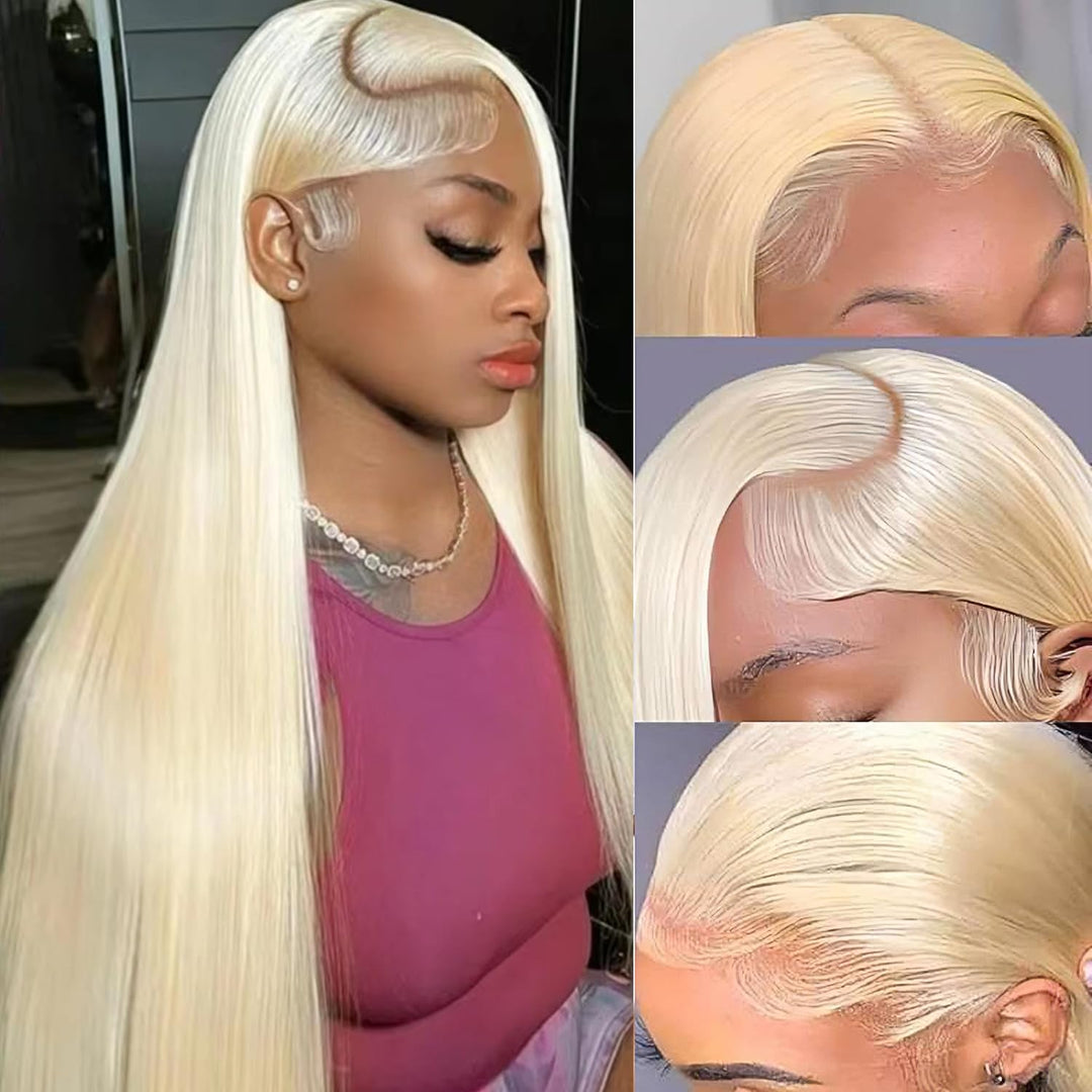 613 Lace Front Wig Human Hair 13X6 Hd Transparent Blonde Lace Front Wigs Human Hair Pre Plucked With Baby Hair 613 Hd Lace Front