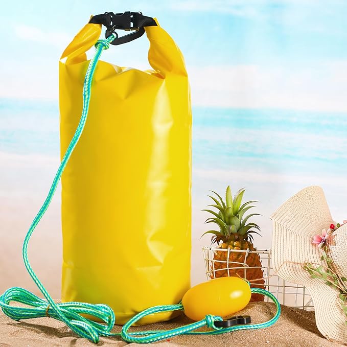 4 Pcs Sand Anchor 20 L 2 in 1 PWC Waterproof Dry Bag with Adjustable Buoy Kayak Anchor for Hiking, Camping, Water Sports, Small Boats, Power Watercrafts, Canoes, Seadoo and Swim Mat