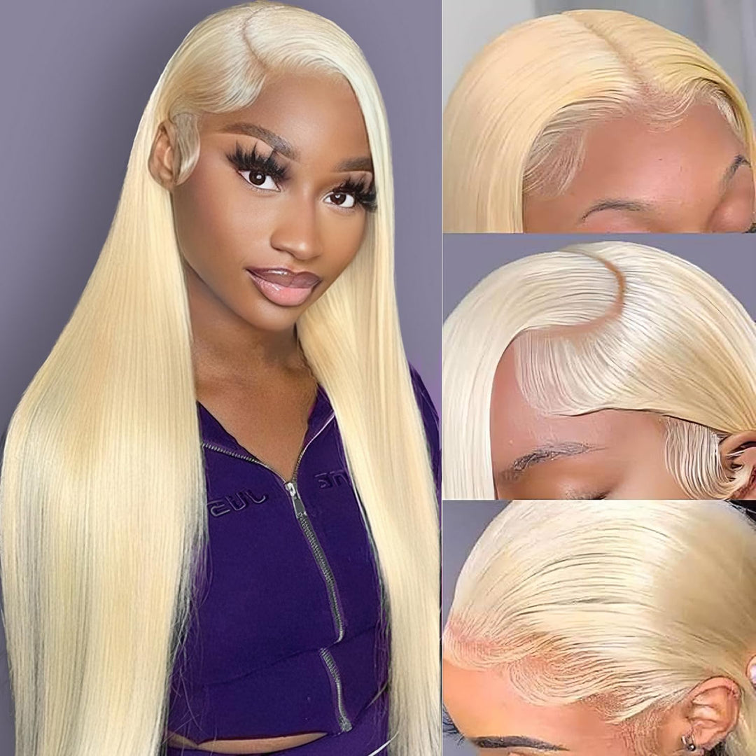26 Inch 613 Lace Front Wig Human Hair Blonde 13X6 Hd Transparent Lace Front Wigs Human Hair 180% Density Blonde Glueless Wigs Hu