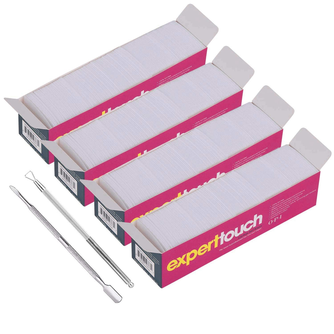 1300 Pcs Lint Free Nail Art Gel Polish Remover Cotton Pad Nail Wipe With 2 Pcs Cuticle Double Head Pusher Remover Tool