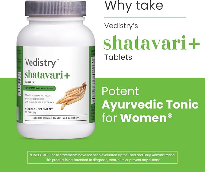 Shatavari+ 1100mg Tablets with Shatavari & Long Pepper | 60 Tablets | Supports Menstrual Health, Lactation, Hormonal Balance & Reproductive Wellness | Vegan Herbal Supplement for Women