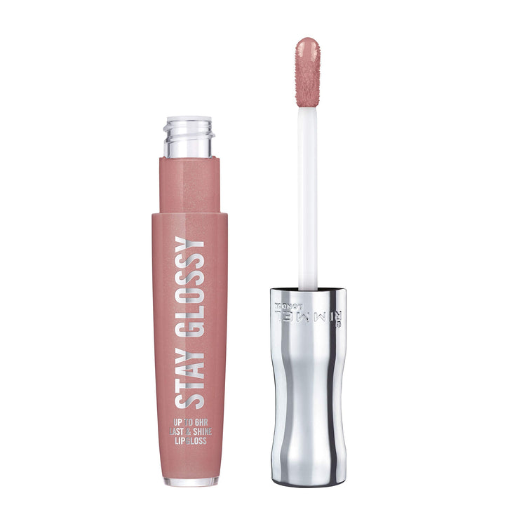 Rimmel Stay Glossy Lipgloss 6 Hour Lip Gloss Blushing Belgraves 0.18 Fl Oz with Lip Gloss in 290 Date Night