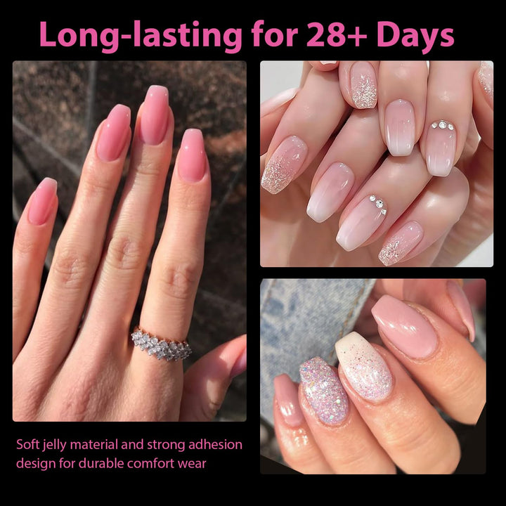 504Pcs Matte Soft Gel Toe Nail Tips | Full Cover for DIY Nail Extensions