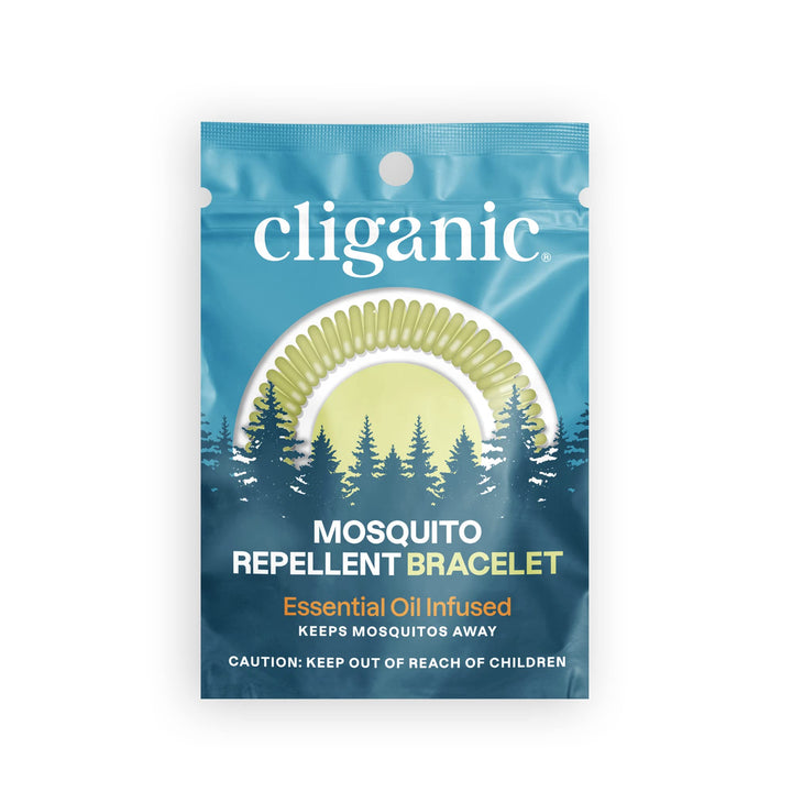 Cliganic 25 Pack Mosquito Repellent Bracelets, DEET-Free Bands, Individually Wrapped (Packaging May Vary)