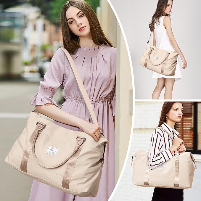 Travel Duffel Bag,Sports Tote Gym Bag,Shoulder Weekender Overnight Bag for Women