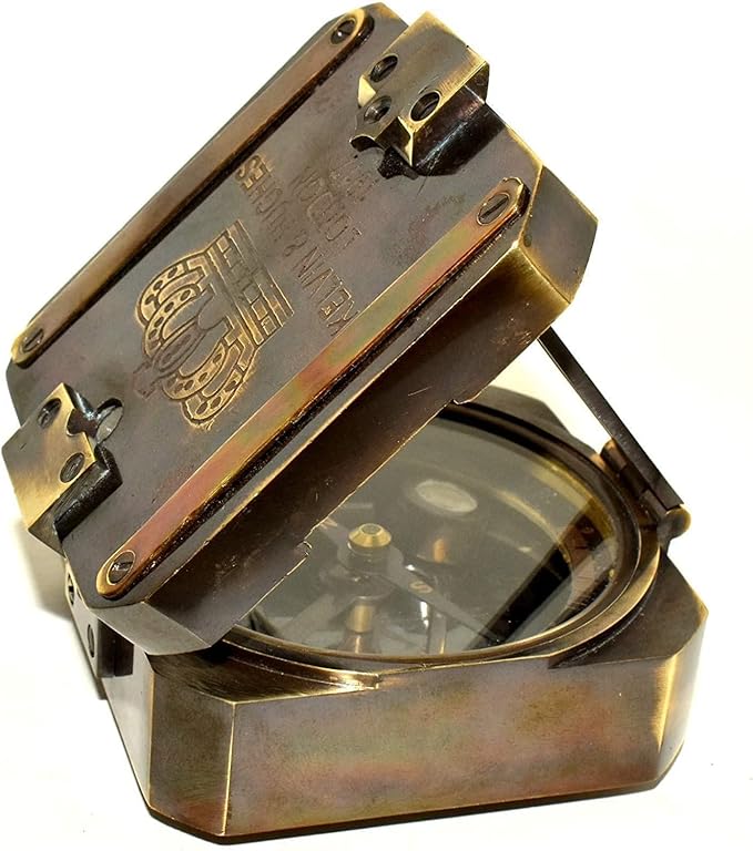 Antique Compass Solid Brass Heavy Compass Vintage Style Brass Compass Compass 3 Inch Nautical Compass Bronze Compass Professional Outdoor Compass Collectibles Compass Gift Item