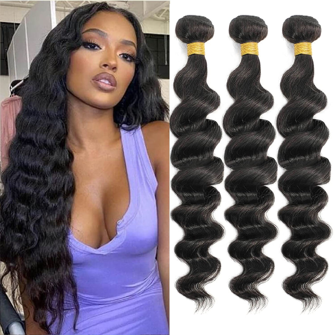 12A Grade Brazilian Virgin Loose Wave Hair 3 Bundles 20'' 20'' 20'' 300G 100% Unprocessed Virgin Brazilian Remy Loose Deep Wave