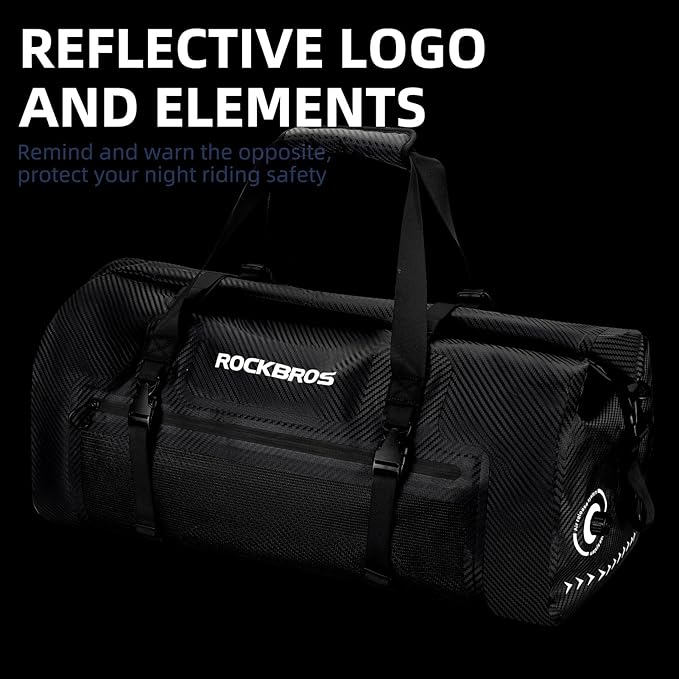 ROCKBROS Waterproof Duffel Bag 20-60L Motorcycle Travel Dry Duffel Bag for Motorcycling Boating Kayaking Camping Fishing Outdoor Adventure for Men Women