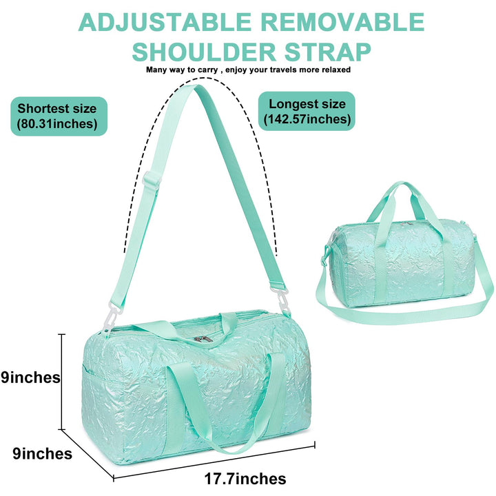 BLUBOON Duffle Bag Girls Kids Cute Gym Bag with Shoes Compartment & Wet Separation Waterproof Sports Overnight Travel Bag