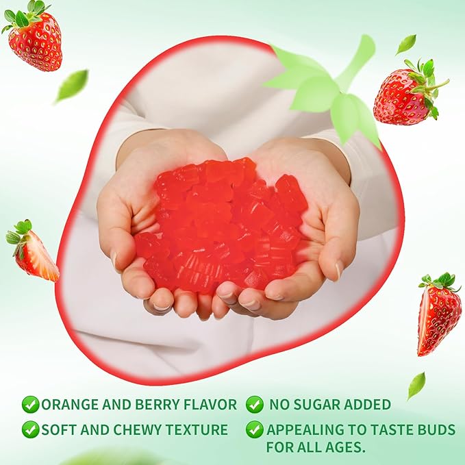 Calcium Magnesium Zinc Gummies with Vitamin D3 & K2 - High Potency Enhanced Absorption -120 Strawberry Gummies Flavored