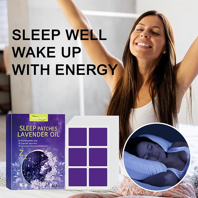 60 Pcs Sleep Patches for Adults Extra Strength, Natural Sweet Dream Sleeping Patch for Women and Men, Fast-Acting Sleeping Aid Patches, Easy to Apply Deep Sleep Patches