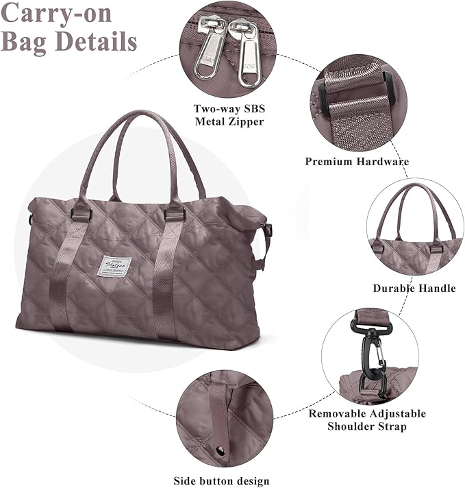 Travel Duffel Bag,Sports Tote Gym Bag,Shoulder Weekender Overnight Bag for Women