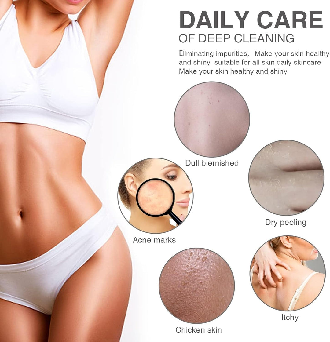 3-Piece African Exfoliating Shower Set | Bright Colors for Smooth Skin