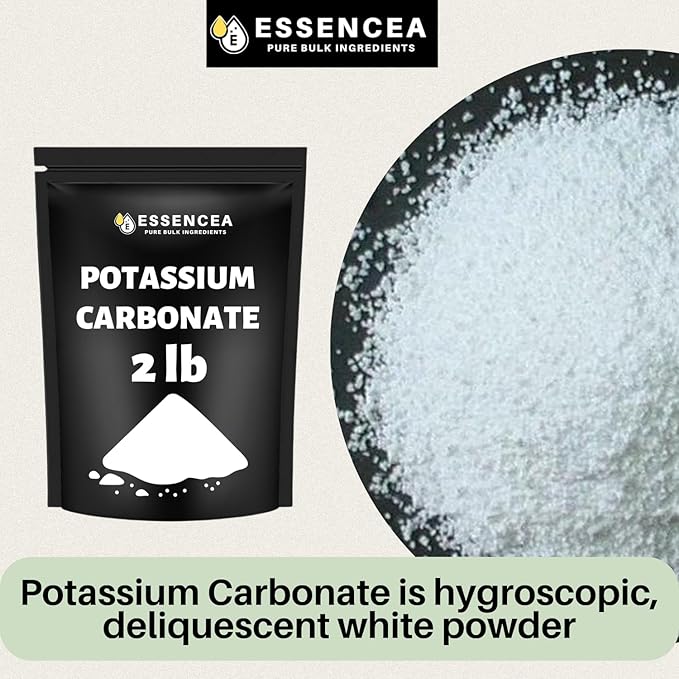 Potassium Carbonate 2lb by Essencea Pure Bulk Ingredients | 100% Pure Potassium Powder for Plants and Supplements (32 Ounces)