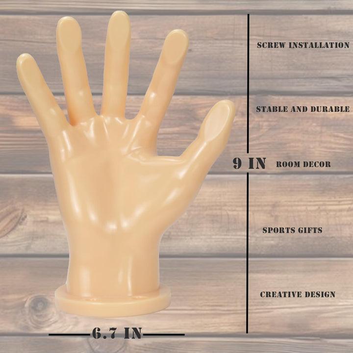 BOAMAU Hand Shaped Basketball Holder Wall Mount Gifts Basketball Room Decor Accessories Art Ball Decor Stand for Basketball, Football, Soccer, Volleyball(skin colour)