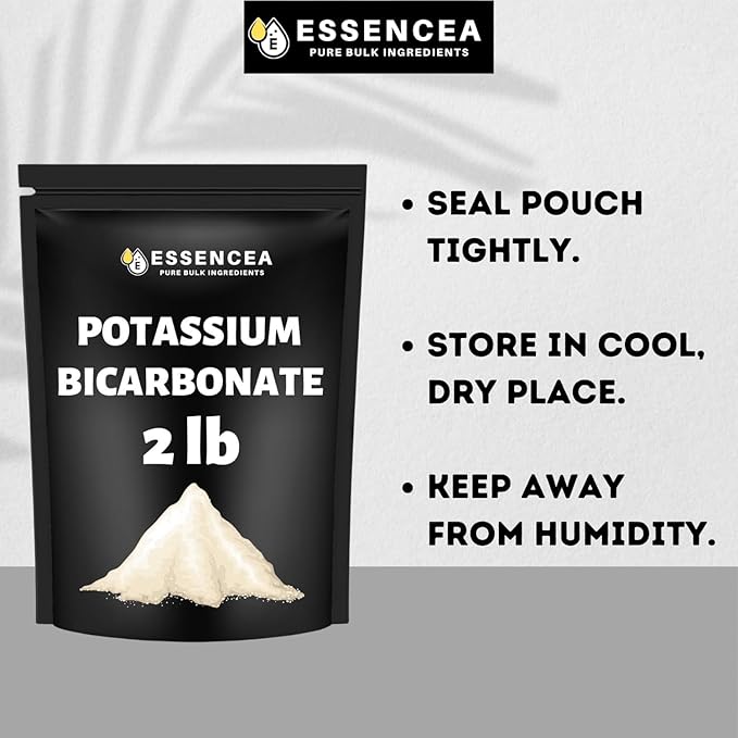Potassium Bicarbonate 2lb by Essencea Pure Bulk Ingredients | Electrolyte and Leavening | Pure & Undiluted Potassium Supplement