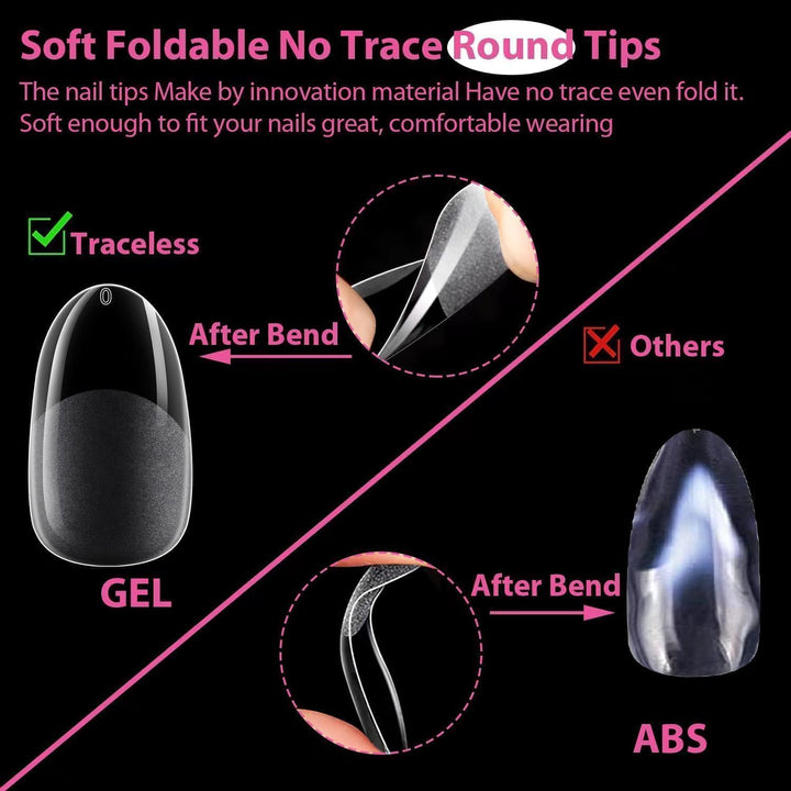 504Pcs Matte Soft Gel Toe Nail Tips | Full Cover for DIY Nail Extensions
