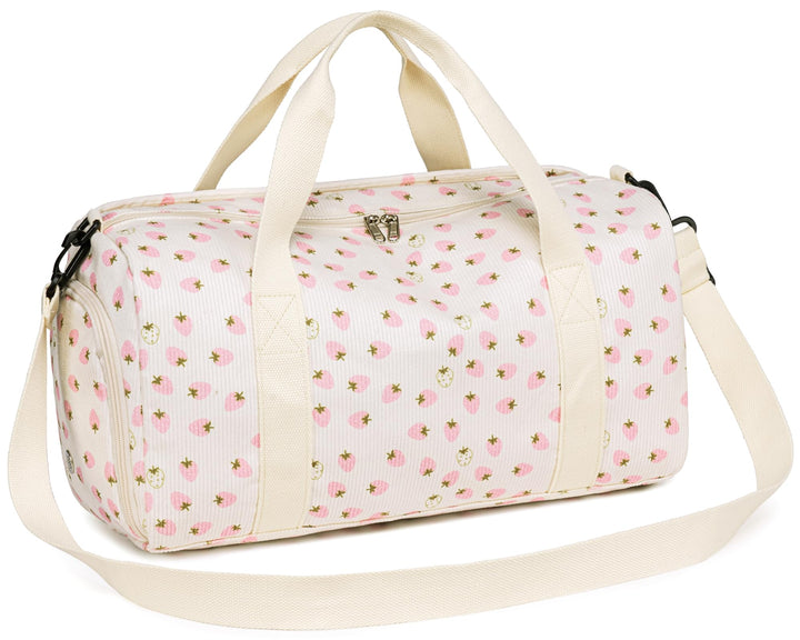 BLUBOON Duffle Bag Girls Kids Cute Gym Bag with Shoes Compartment & Wet Separation Waterproof Sports Overnight Travel Bag