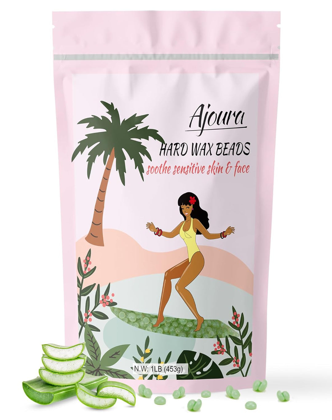 1Lb Ajoura Refill Wax Beans | Coarse Brazilian Wax for At-Home Hair Removal