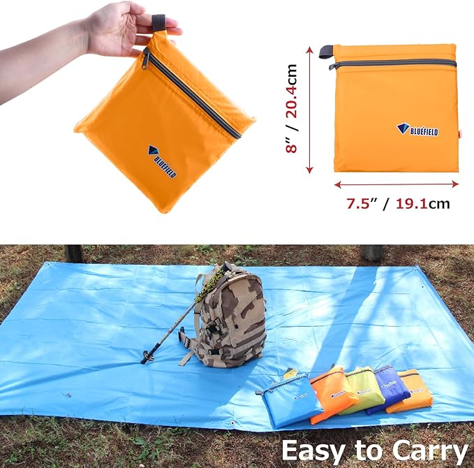 Azarxis Waterproof Camping Tent Tarp Hammock Rain Fly Footprint Ground Cloth Shelter Sunshade Beach Picnic Blanket Mat for Outdoor Camping Park Lawn