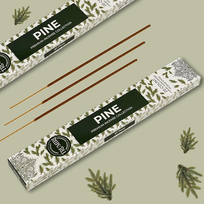 Pine Incense Sticks - Total 40 Insence-Sticks - Dual Pack of 20 Insense - Inciensos - Inscents - Natural Non Toxic Ingredients - Incents - Incence - Inscense - Insents