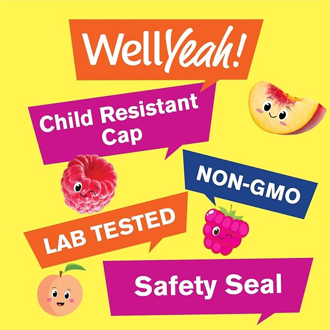 Magnesium Citrate Gummies for Kids - Chewable Stress Relief Supplement for Children - Natural Calm, Mood Support, Non-GMO, Gluten Free - Natural Sourced Flavors - 60 Gummies