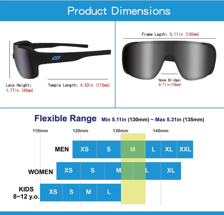 XII WY Kids Sunglasses Polarized UV Protection Flexible Rubber Glasses Shades for Boys Girls