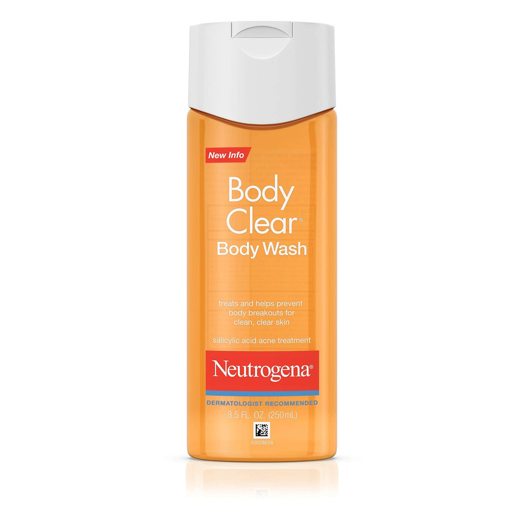 Neutrogena Body Clear Acne Body Wash With Glycerin & Salicylic Acid Acne Medicine For Acne-Prone Skin, Non-Comedogenic, 8.5 Fl.