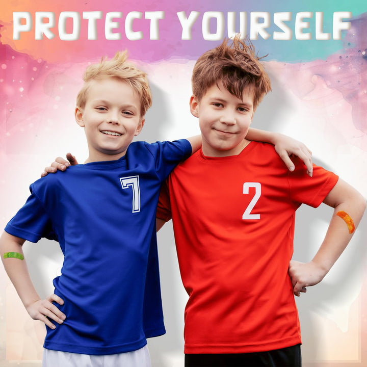 120 Pcs Kids Bandages Bulk Cute Cartoon Flexible Bandages Waterproof Breathable Bandages Strip Protect Cuts and Scrapes for Girls Boys Children Toddlers (Colorful Style)