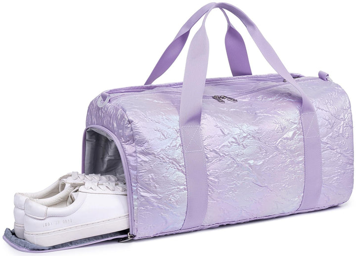 BLUBOON Duffle Bag Girls Kids Cute Gym Bag with Shoes Compartment & Wet Separation Waterproof Sports Overnight Travel Bag