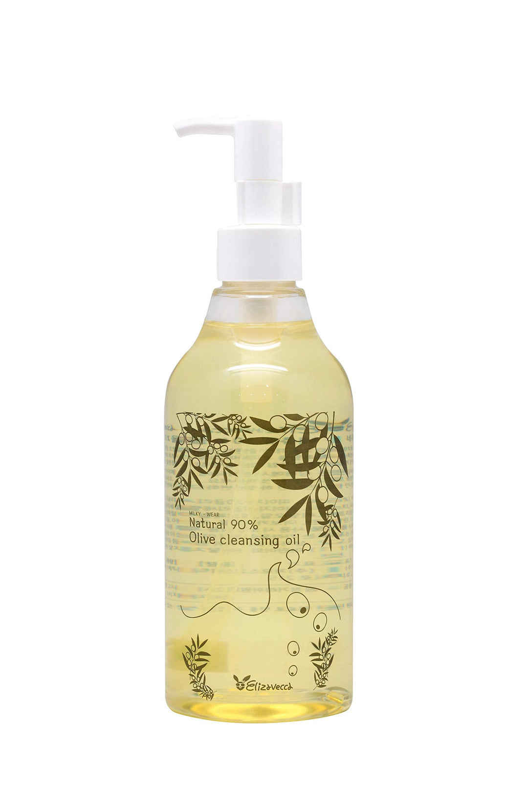 Elizavecca Natural 90% Olive Cleansing Oil, 8.5 Ounce 300ml - Makeup cleansing oil | wash off cleansing | Makeup Remover korean