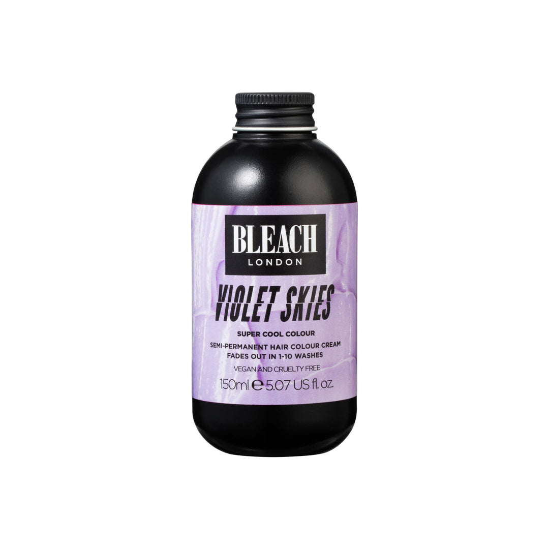 Bleach London Violet Skies Colour - Pastel Soft Lilac Hair Dye - Vegan & Peta-Approved Semi-Permanent Direct Dye - 150 Ml