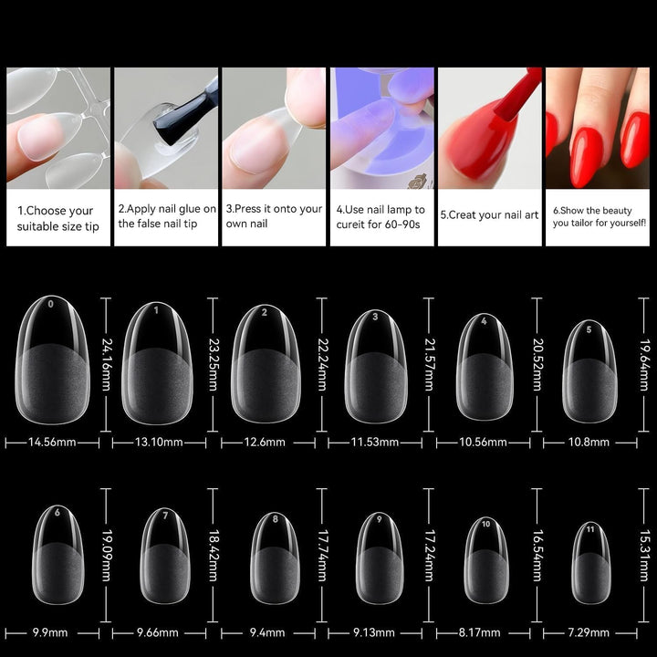 504Pcs Matte Soft Gel Toe Nail Tips | Full Cover for DIY Nail Extensions