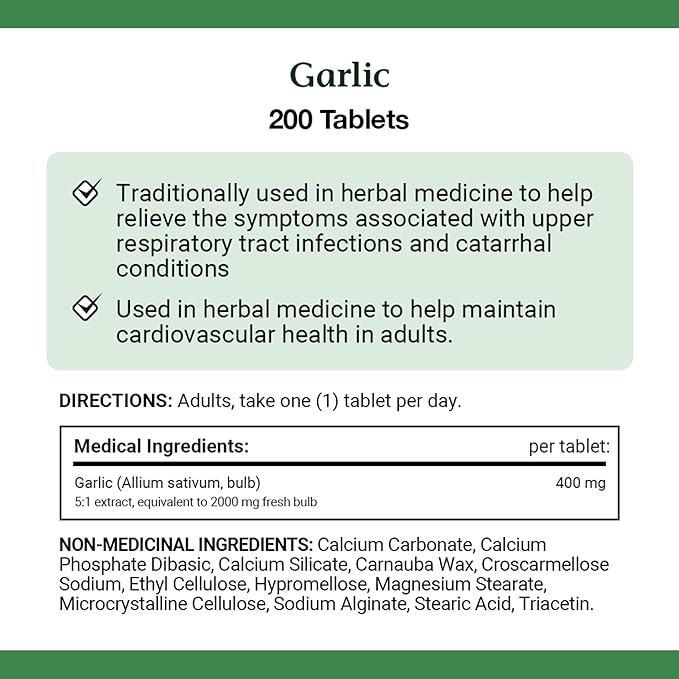 Nature's Bounty Garlic 2000mg, 200 Tablets