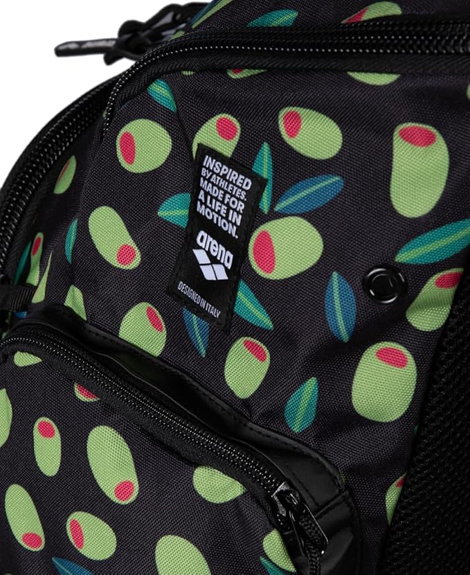 ARENA Spiky III Backpack 45 Swimming Athlete Sports Gym Rucksack Large Training Gear Equipment Swim Bag for Men and Women, 45 Liters, Olives