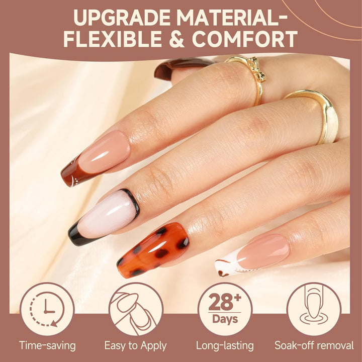 504Pcs Matte Soft Gel Toe Nail Tips | Full Cover for DIY Nail Extensions